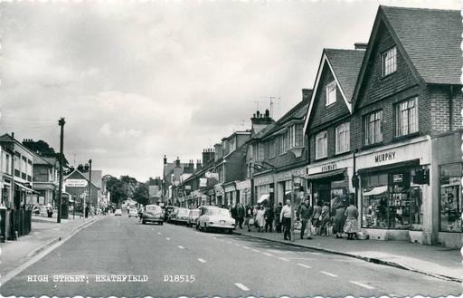 A photograph of Heathfield High Street, Heathfield, East Sussex 1968