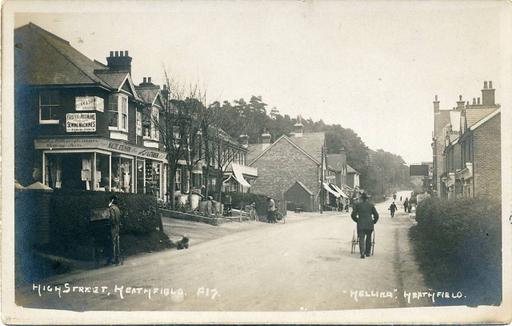 A photograph of Heathfield High Street, Heathfield, East Sussex 1920