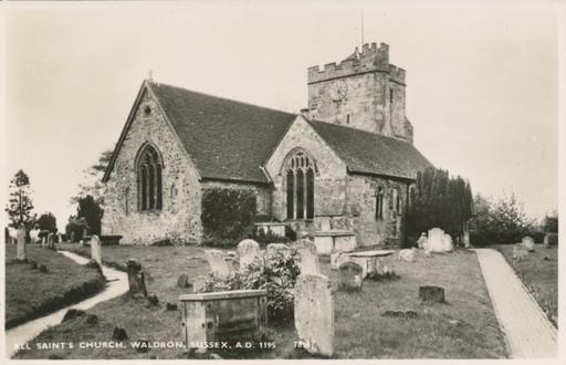 A photograph of All Saints Church, Waldron, Heathfield, East Sussex 1920-1950