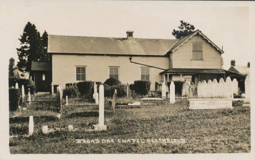 A photograph of Broad Oak Chapel, Heathfield, East Sussex c1920.