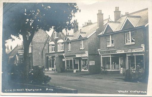 A photograph of Heathfield High Street, Heathfield, East Sussex 1921