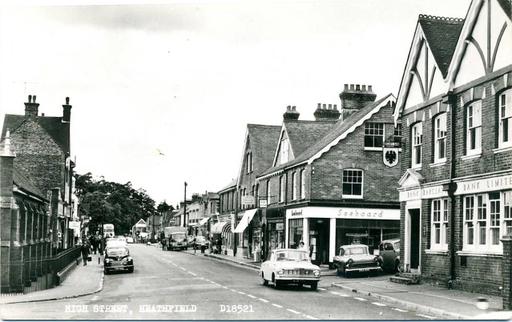 A photograph of Heathfield High Street, Heathfield, East Sussex 1969
