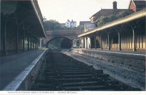 A photograph of Heathfield Railway Station, Heathfield, East Sussex c1964
