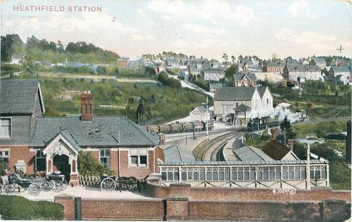 A photograph of Heathfield Railway Station, Heathfield, East Sussex 1920