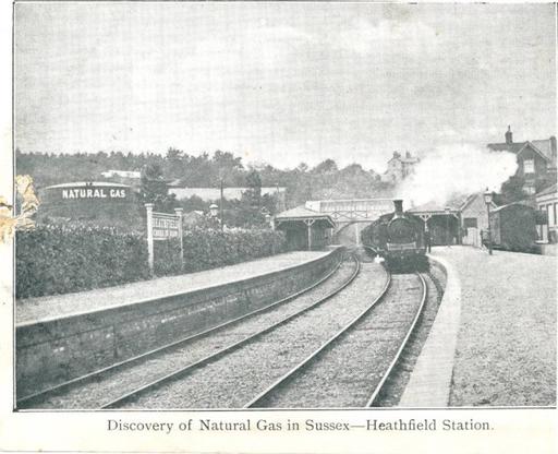A photograph of Heathfield Railway Station, Heathfield, East Sussex 1920