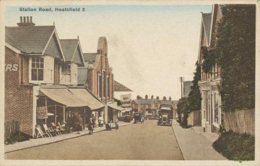 A photograph of Station Road, Heathfield, East Sussex 1920